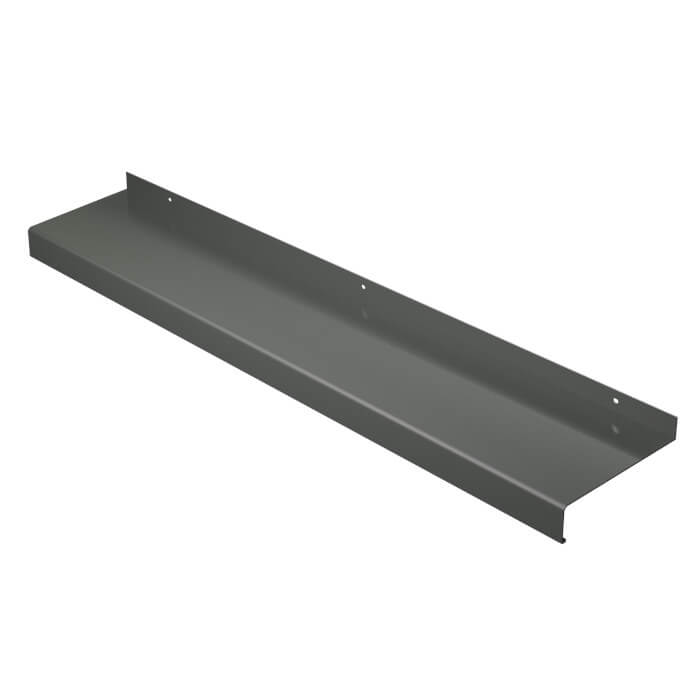 Metall Fensterbank aussen aus Aluminium in Graualuminium (RAL 9007)  | 40mm Tropfkante, 50mm Ausladung