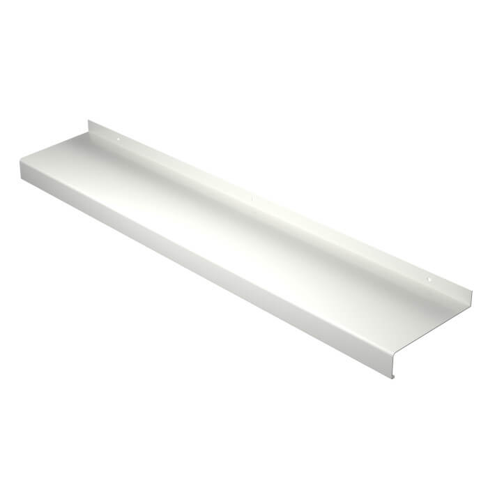 Alu Fensterbank aussen, weiß (RAL 9016) mit 40mm Tropfkante, 300x50mm