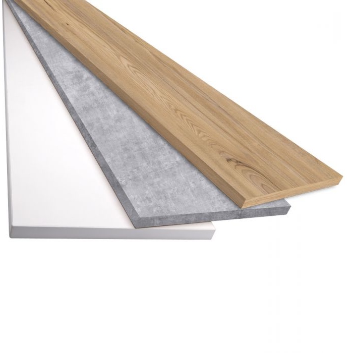Holzfensterbank studioLINE für Innen, gerade ohne Tropfnase, weiß (icy white), 300x150mm