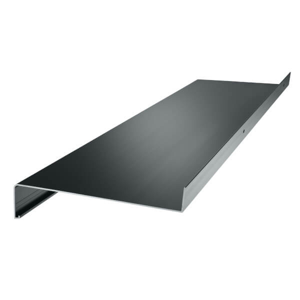 Aluminium Fensterbank aussen, anthrazit, schwarz, dunkelgrau (RAL 7016) mit 40mm Tropfkante 300x50mm Detail 1