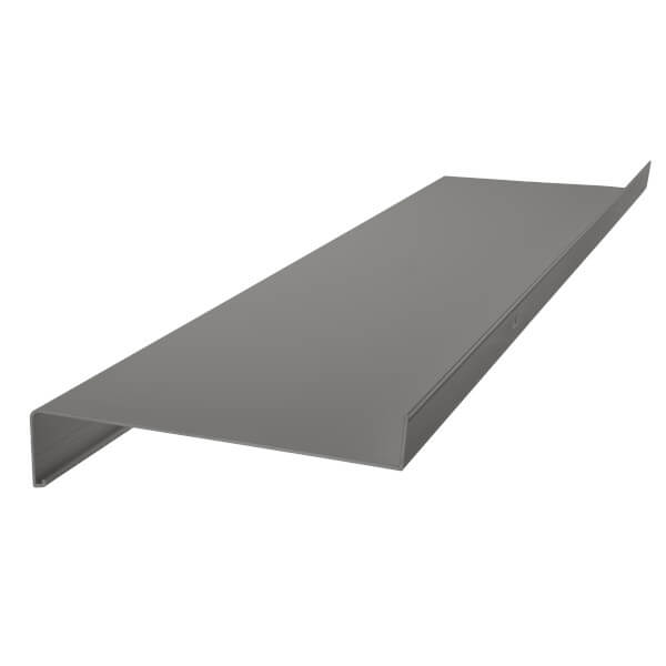 Metall Fensterbank aussen aus Aluminium in Graualuminium (RAL 9007)  | 40mm Tropfkante, 50mm Ausladung Detail 1